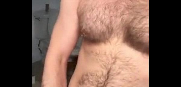  Hot hairy faggot jacks cock and cums cumpilation